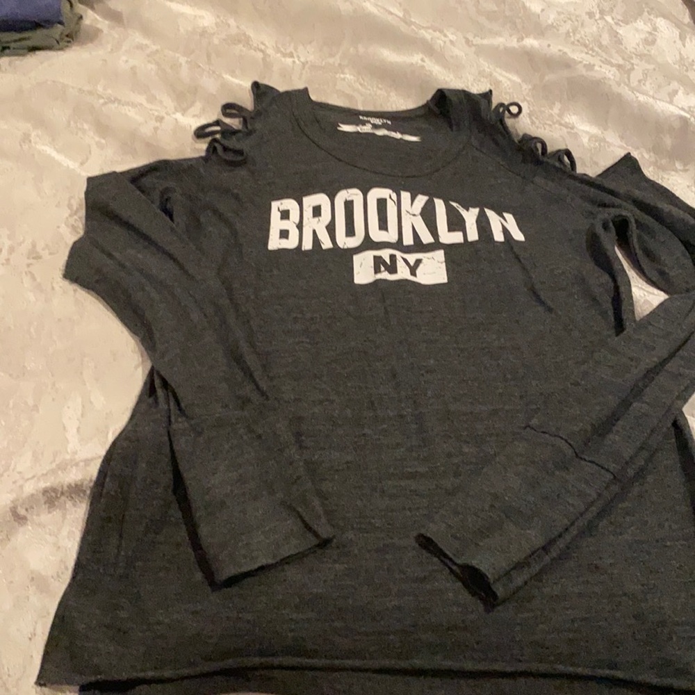 Long sleeve cold shoulder T